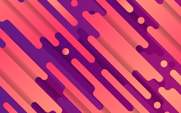 Fondo geométrico abstracto con formas diagonales llenas de gradientes vívidos Vector de fondo plano moderno y moderno