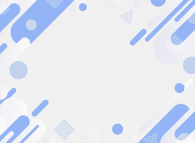 Fondo geométrico abstracto con formas redondeadas azules y blancas