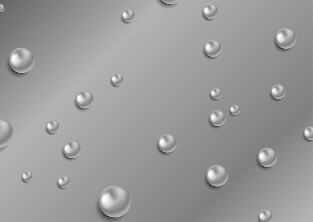 Fondo geométrico abstracto metálico gris con círculos brillantes