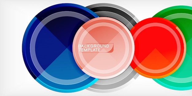 Fondo geométrico abstracto mínimo Diseño de triángulo circular