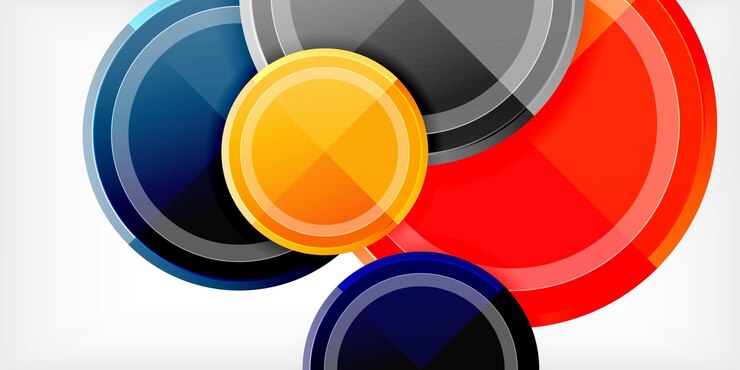 Vector fondo geométrico abstracto mínimo diseño de triángulo circular