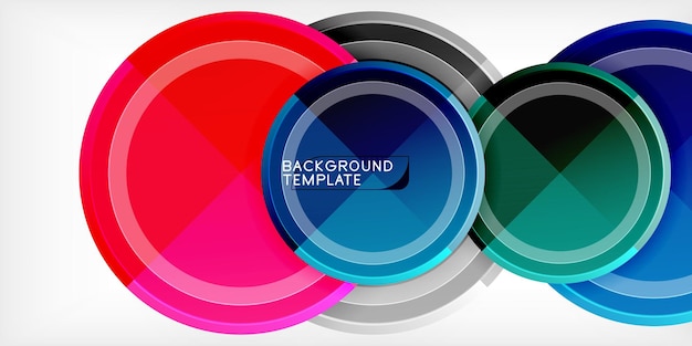 Fondo geométrico abstracto mínimo Diseño de triángulo circular