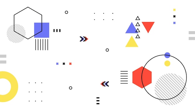 Fondo geométrico abstracto moderno y limpio con diseño de vectores de formas coloridas