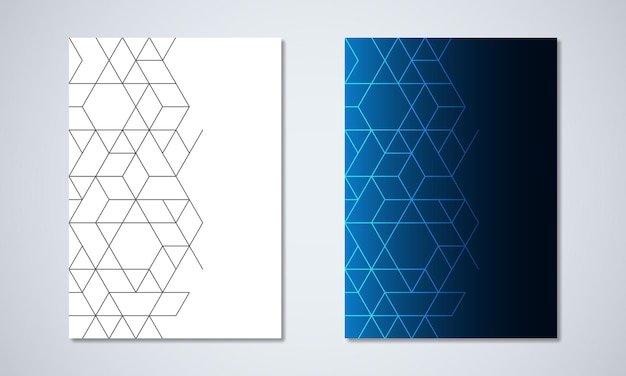 Fondo geométrico abstracto con patrón de forma de hexágonos para un folleto de negocios o página de portada de un libro