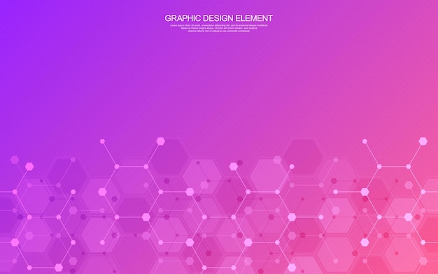 Fondo geométrico abstracto con patrón de hexágonos