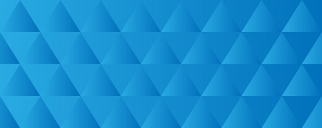 Fondo geométrico abstracto con patrón de triángulos 3d degradado en coloros azules