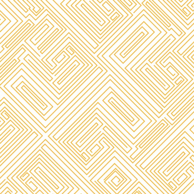Fondo geométrico abstracto de patrones sin fisuras en vector dorado