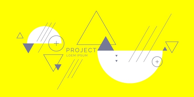 Fondo geométrico abstracto. Póster de diseño con las figuras planas. Ilustración vectorial.