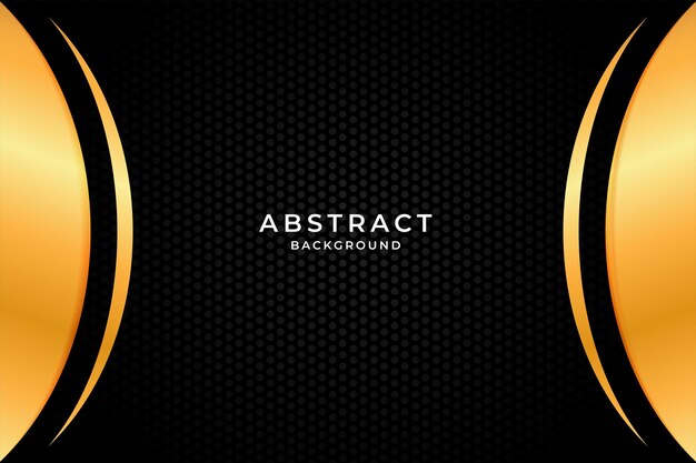 Fondo geométrico abstracto premium negro y dorado vector gratuito