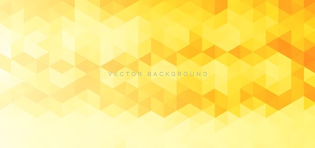 Fondo geométrico abstracto con triángulos de color amarillo y naranja