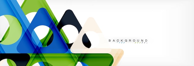 Fondo geométrico abstracto Triángulos superpuestos modernos Formas de colores inusuales para su mensaje Cubierta de aplicación de presentación de negocios o tecnología
