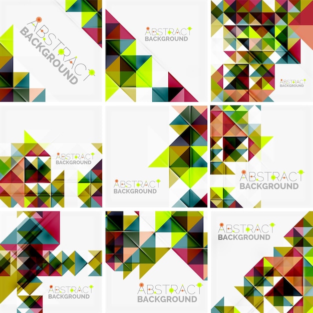 Fondo geométrico abstracto Triángulos superpuestos modernos