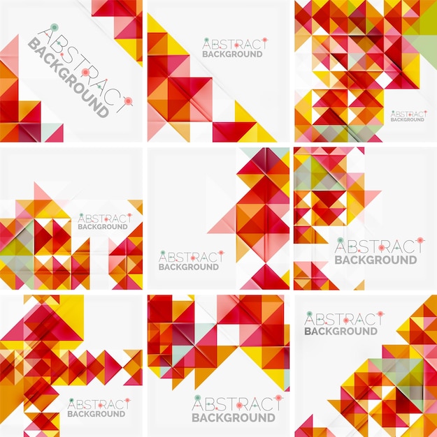 Fondo geométrico abstracto Triángulos superpuestos modernos