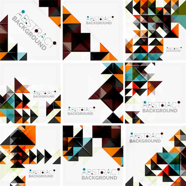 Fondo geométrico abstracto Triángulos superpuestos modernos