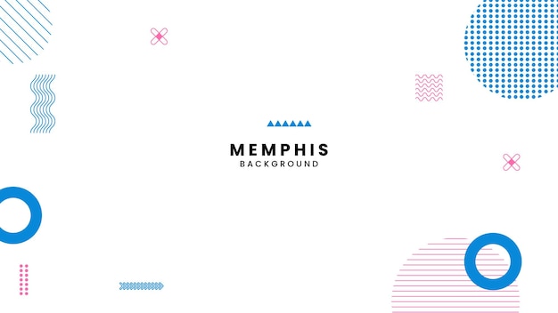 Fondo geométrico abstracto vectorial con elementos de memphis estilo retro