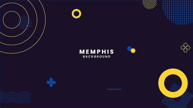 Fondo geométrico abstracto vectorial con elementos de memphis estilo retro