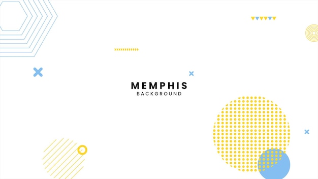 Fondo geométrico abstracto vectorial con elementos de memphis estilo retro