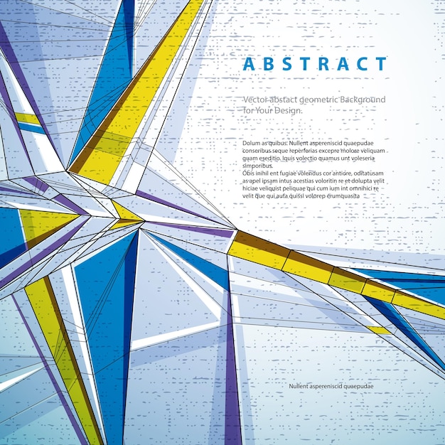 Fondo geométrico abstracto vectorial, ilustración de estilo techno.