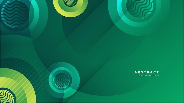 Fondo geométrico abstracto verde y amarillo con espacio de copia