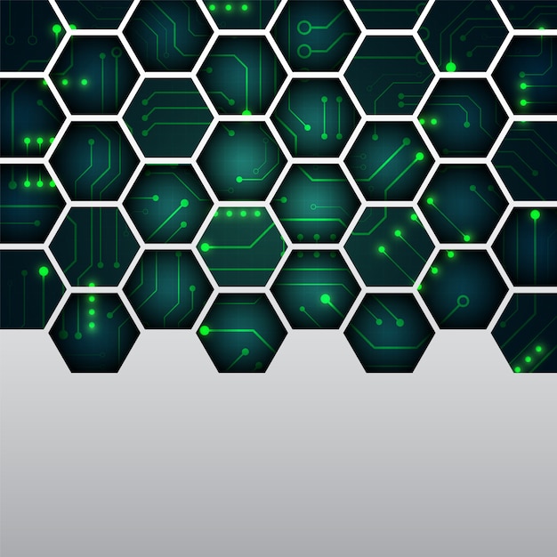 Fondo geométrico de alta tecnología
