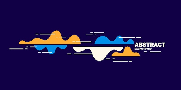 Fondo geométrico de arte abstracto de moda con cartel de vector de estilo plano minimalista