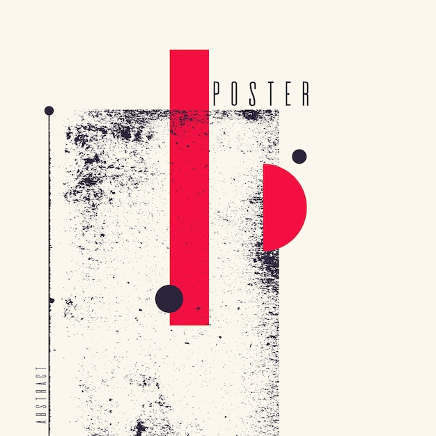 Fondo geométrico de arte abstracto moderno con estilo plano y minimalista. Cartel de vector con elementos de diseño