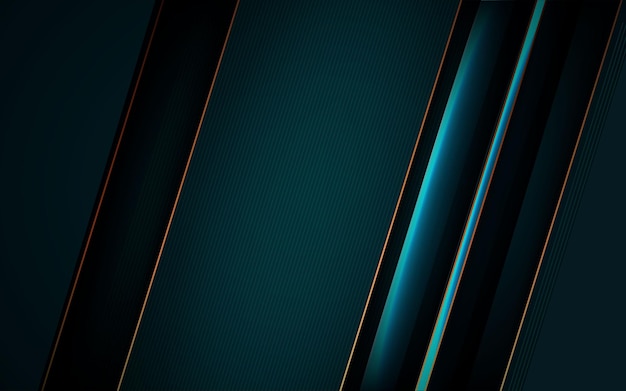 Fondo geométrico azul abstracto con luz de neón
