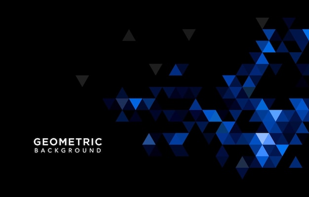 Vector fondo geométrico azul colorido abstracto con formas triangulares