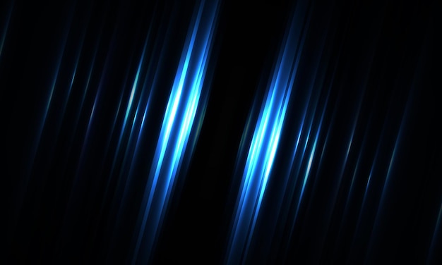 Fondo geométrico azul oscuro con líneas diagonales de luz brillante y sombras