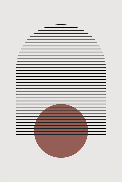 Fondo geométrico boho abstracto y plano