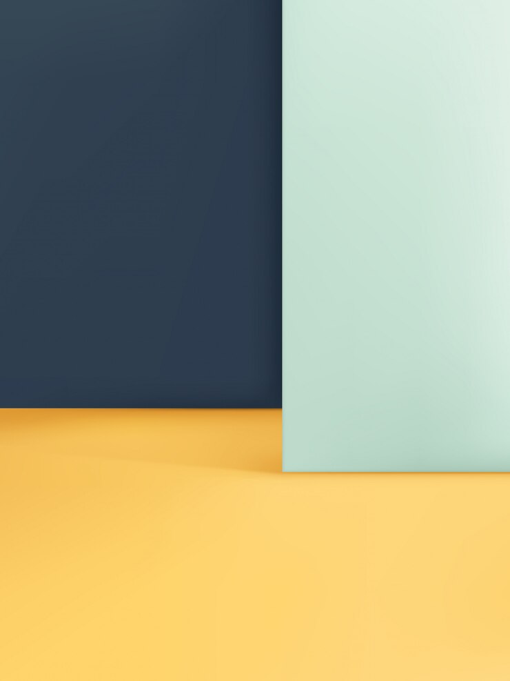 Fondo geométrico, capas de dúo en amarillo, verde claro y azul oscuro