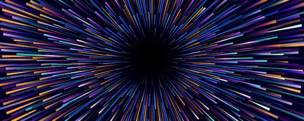 Vector fondo geométrico circular de líneas de movimiento dinámico starburst abstracto