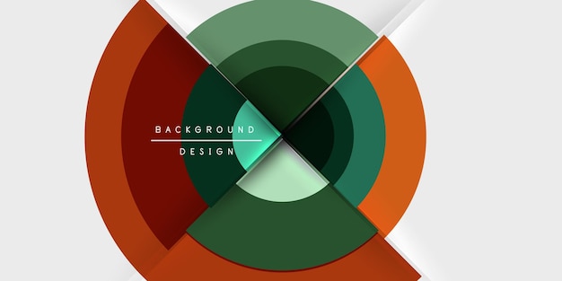 Fondo geométrico de círculo y semicírculo Ilustración vectorial para papel tapiz Banner Fondo tarjeta Libro Ilustración página de aterrizaje