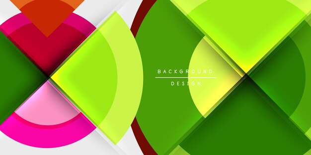 Fondo geométrico de círculo y semicírculo Ilustración vectorial para papel tapiz Banner Fondo tarjeta Libro Ilustración página de aterrizaje