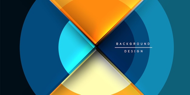 Fondo geométrico de círculo y semicírculo Ilustración vectorial para papel tapiz Banner Fondo tarjeta Libro Ilustración página de aterrizaje