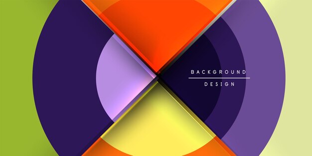 Fondo geométrico de círculo y semicírculo Ilustración vectorial para papel tapiz Banner Fondo tarjeta Libro Ilustración página de aterrizaje