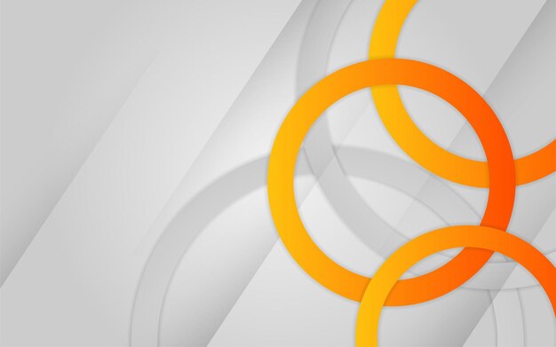 fondo geométrico con círculos abstractos de color naranja y gris