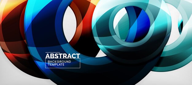Fondo geométrico de círculos brillantes