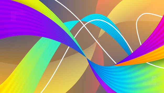 Fondo geométrico colorido Composición de formas fluidas Eps10 vector