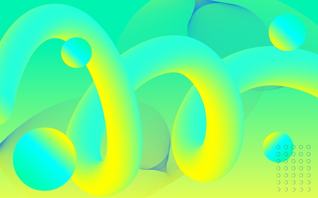 Fondo geométrico colorido El diseño de fondo es verde líquido y amarillo con un toque de pastel
