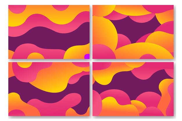 Fondo geométrico colorido Diseño de fondo líquido Composición de forma líquida
