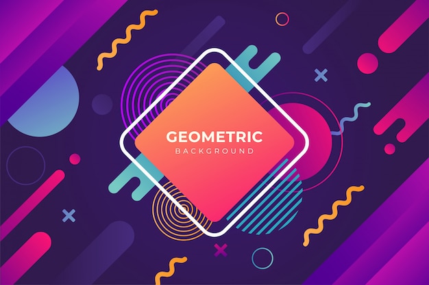 Fondo geométrico colorido con forma