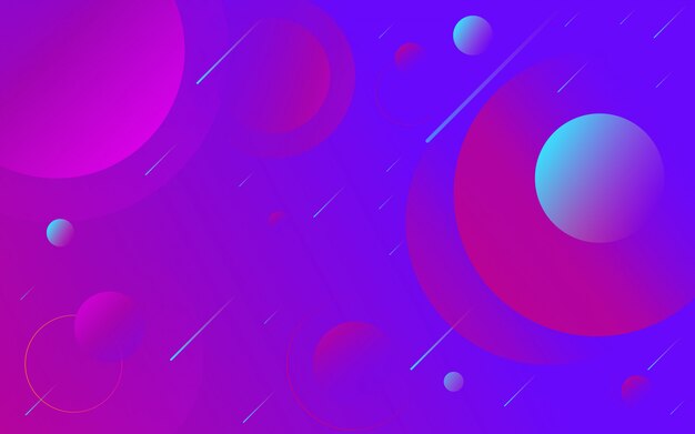 Fondo geométrico Composición de formas gradiente de moda.