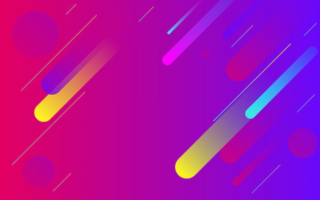 Fondo geométrico Composición de formas gradiente de moda.