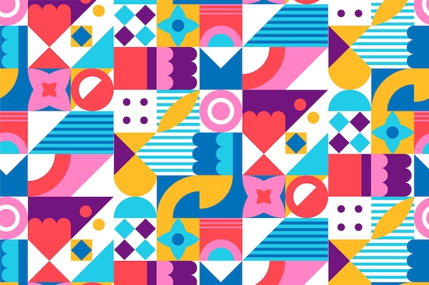 Fondo geométrico de diseño plano