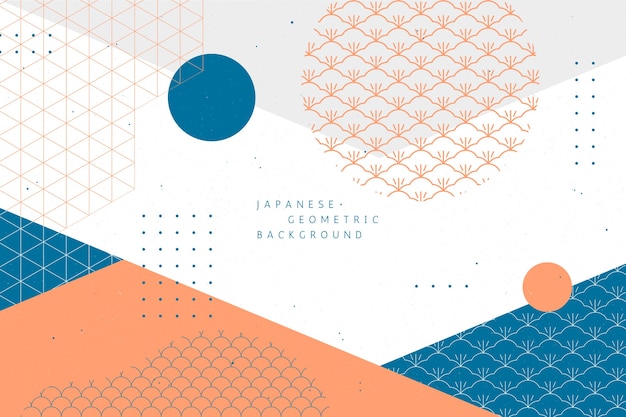 Vector fondo geométrico en estilo japonés