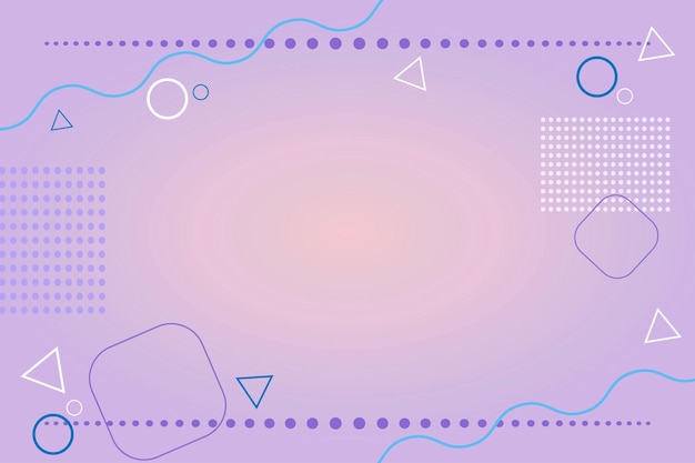 Fondo geométrico de estilo memphis degradado púrpura