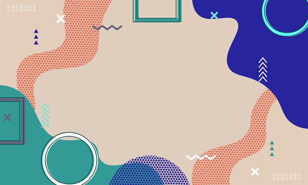Fondo geométrico con estilo memphis