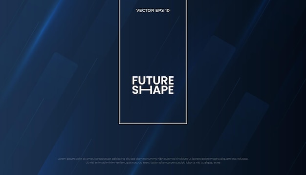 Fondo geométrico futurista azul abstracto para el concepto de deporte y tecnología