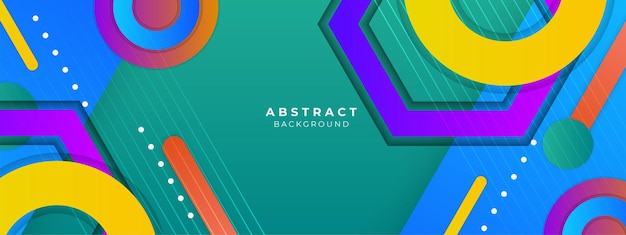 Fondo geométrico con gradientes y forma de colores